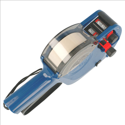 ÉTIQUETEUSE NUMÉRIQUE 2 LIGNES 10+10 DIGITS 25,5x6x16 CM BLEU PLASTIQUE (1 UNITÉ)