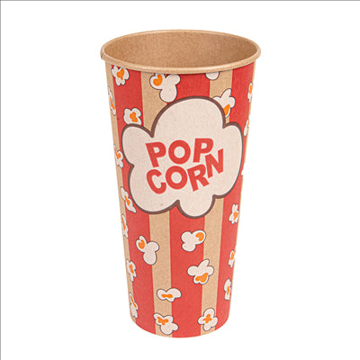 RÉCIPIENTS POUR POP-CORN 720 ML 230 +20 PE G/M2 Ø 9,5/6,5x17,7 CM KRAFT (1000 UNITÉS)