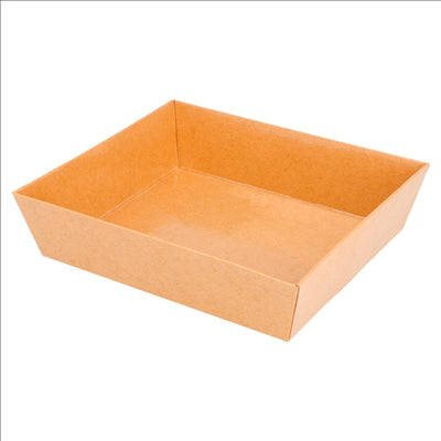 BARQUETTES 250 + 12,5 PE G/M2 14x13x3,5 CM NATUREL KRAFT (1000 UNITÉS)