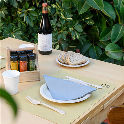 SETS DE TABLE RECYCLÉS 90 G/M2 31x43 CM PAILLE PAPIER (1250 UNITÉS)