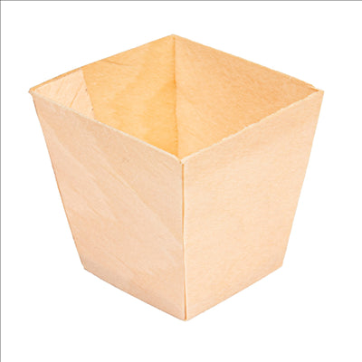 MINI BOL EN FEUILLE DE PEUPLIER 4,5x4,5x4,5 CM NATUREL BOIS (50 UNITÉS)