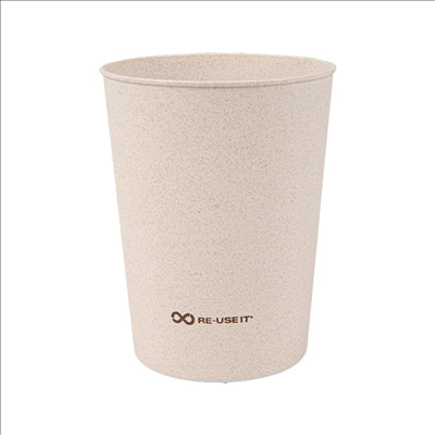 VERRES RÉUTILISABLES 500 ML Ø9/6,9x11,5 CM NATUREL RICE HUSK BIOCOMPOSITE (312 UNITÉS)