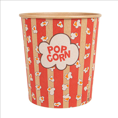 RÉCIPIENTS POUR POP-CORN 3900 ML 260 +20 PE G/M2 Ø 18,5/14,5x19,5 CM KRAFT (150 UNITÉS)