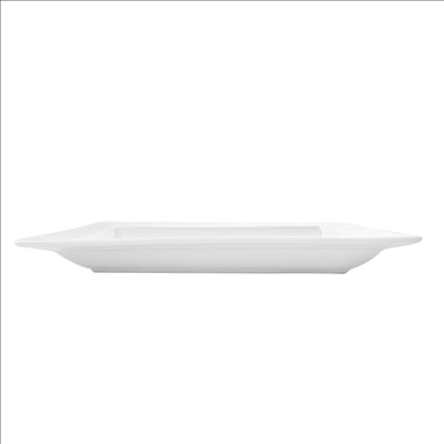 ASSIETTES RECTANGULAIRES 27x23,5 CM BLANC PORCELAINE (12 UNITÉS)