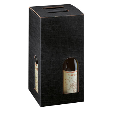 20 U. BOÎTES 4 BOUTEILLES  18x18x34 CM NOIR CARTON (1 UNITÉ)