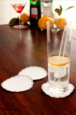 DESSOUS DE VERRE 9 PLIS 8x18 G/M2 + (30+12) G/M2 Ø9 CM BLANC OUATE (3000 UNITÉS)