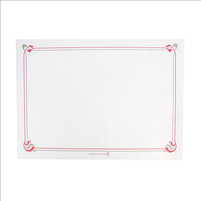 SETS DE TABLE BORDEAUX & GRIS 'MAXIM' 48 G/M2 31x43 CM BLANC CELLULOSE (2000 UNITÉS)