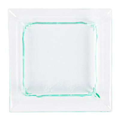 MISES EN BOUCHE RÉUTILISABLES "CARRÉ" 6,3x6,3x1,5 CM VERT D'EAU PS (720 UNITÉS)