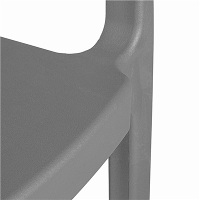 CHAISE EMPILABLE 'SUPRA-TEK' 51x49x73 CM GRIS PP (4 UNITÉS)