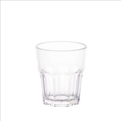 GOBELETS EMPILABLES 275 ML Ø 8,3/6x8,4 CM TRANSPARENT POLYCARBONATE (36 UNITÉS)