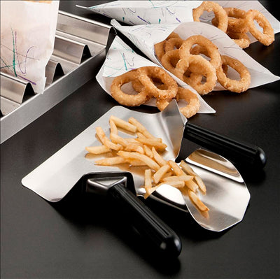 PELLE À FRITES, 2 POIGNÉES 20x5x22,5 CM ARGENTE INOX (1 UNITÉ)