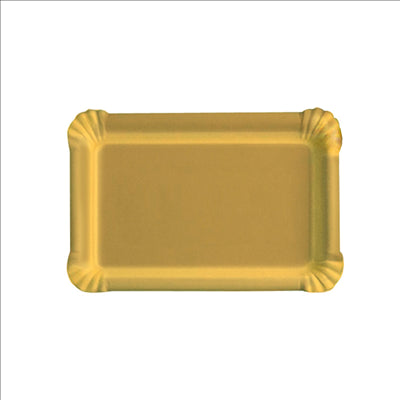 PLATEAUX RECTANGULAIRES 550 G/M2 16x22 CM OR CARTON (50 UNITÉS)
