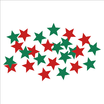 CONFETTI ÉTOILES 18 MM ASSORTI PET (24 UNITÉS)