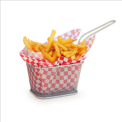 MINI FRITEUSES CARRÉES 'ARTINOX' 10x10x7,5 CM ARGENTE INOX (6 UNITÉS)