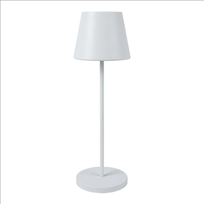 LAMPE LED SANS FIL + VARIATEUR 4000 mAH Ø 11x35 CM BLANC METAL (1 UNITÉ)
