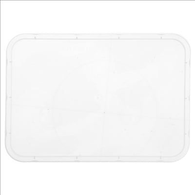 COUVERCLES POUR RÉFÉRENCES 128.61/62/63/64 17,5x12,4 CM TRANSPARENT PP (500 UNITÉS)