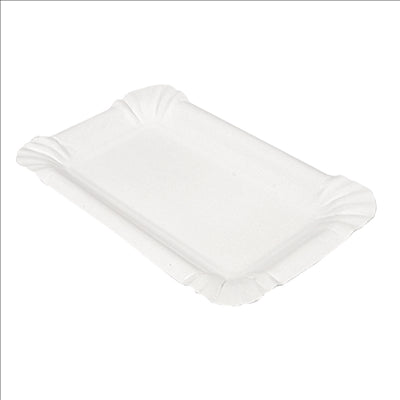 PLATEAUX PÂTISSERIE - PETITS 285 G/M2 20x13 CM BLANC CARTON (250 UNITÉS)