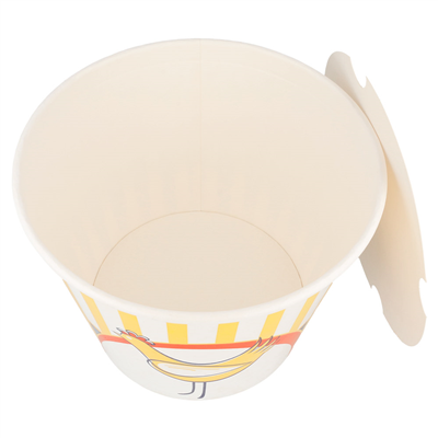 CONTAINERS POULET + COUVERCLES 4500 ML 15PE + 380 + 18PE G/M2 Ø 21,6/16x16,8 CM BLANC CARTON (120 UNITÉS)