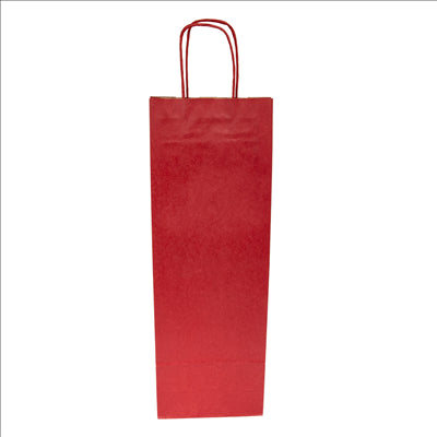 SACS SOS AVEC ANSES 1 BOUTEILLE  100 G/M2 14+8x40 CM BORDEAUX KRAFT (250 UNITÉS)