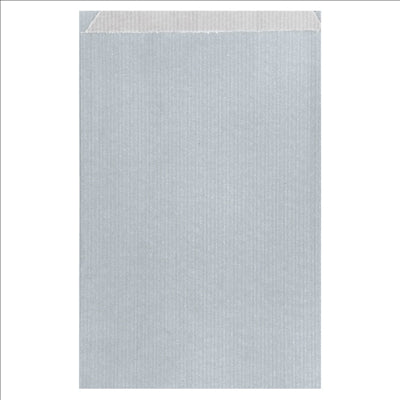 SACHETS PLATS 60 G/M2 26+9x38 CM ARGENTE KRAFT VERGÉ (250 UNITÉS)