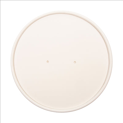 COUVERCLES POUR POTS 228.34 780 ML - 26 oz 560 G/M2 + PE Ø15 CM BLANC CARTON (250 UNITÉS)