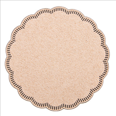 DESSOUS DE VERRE 9 PLIS 186 G/M2 Ø9 CM MARRON OUATE (3000 UNITÉS)