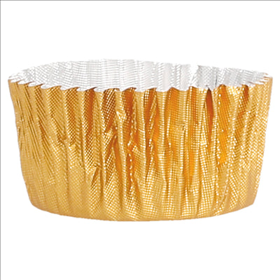 CAPSULES 'PETITS FOURS' Ø 2,9x1,6 CM DORE ALUMINIUM (1000 UNITÉS)