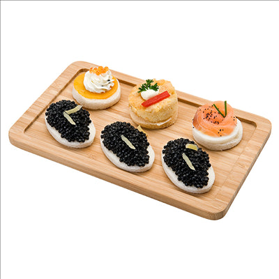 PLATEAU COCKTAIL 20,5x12,5x1 CM NATUREL BAMBOU (1 UNITÉ)