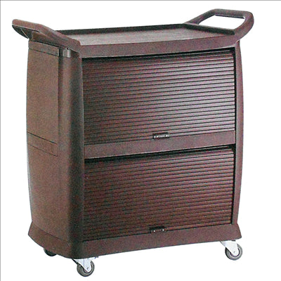 TROLLEY FERMETURES 2 CÔTÉS 'ARROW' 98x50,5x105 CM MARRON PP (1 UNITÉ)
