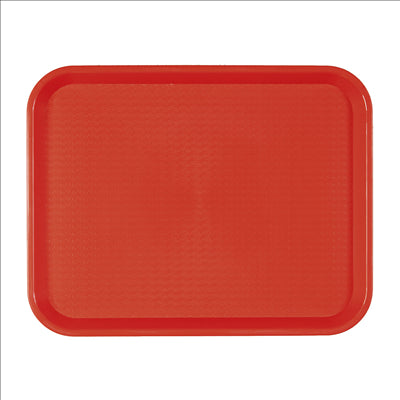PLATEAU FAST FOOD 30,4x41,4 CM ROUGE PP (1 UNITÉ)