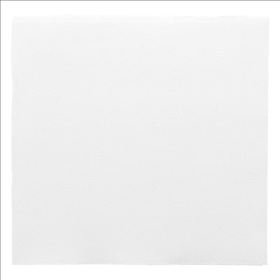 SERVIETTES ECOLABEL 'DOUBLE POINT' 18 G/M2 39x39 CM BLANC OUATE (1200 UNITÉS)
