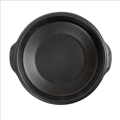 RÉCIPIENT AVEC ANSES 850 ML Ø20x5 CM NOIR CERAMIQUE (8 UNITÉS)