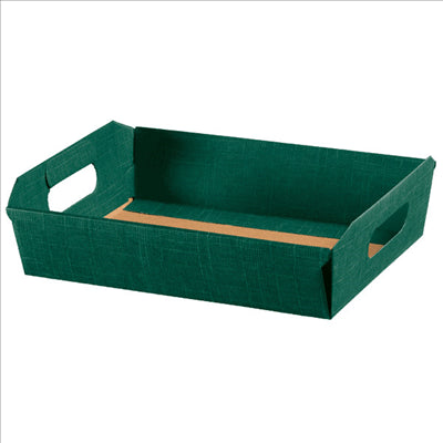 3 U. CORBEILLES  40x30x12 CM VERT CARTON (30 UNITÉS)