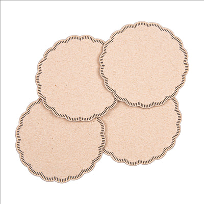 DESSOUS DE VERRE 9 PLIS 186 G/M2 Ø9 CM MARRON OUATE (3000 UNITÉS)