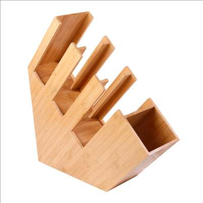 ORGANIZATEURS GOBELETS & COUVERCLES 14x50x50 CM NATUREL BAMBOU (2 UNITÉS)