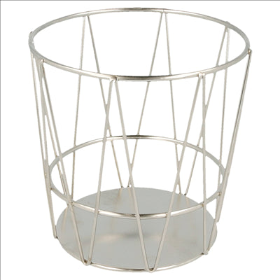 BASKET GRISINES 'ARTINOX' Ø 11,5x11,5 CM ARGENTE INOX (24 UNITÉS)