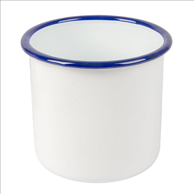 BOLS 'ENAMELWARE' 1200 ML Ø 12x12 CM BLANC ACIER ÉMAILLÉ (6 UNITÉS)