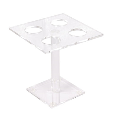 DISPLAY POUR 4 PETITS CORNETS 15x15x15 CM TRANSPARENT ACRYLIQUE (1 UNITÉ)