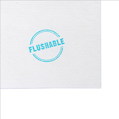 SERVIETTES KANGOUROU FLUSHABLES 50 G/M2 40x40 CM BLANC AIRLAID (700 UNITÉS)