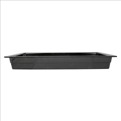 BACS GN 1/1 53 x 32 x 6,5 (h) CM NOIR MÉLAMINE (3 UNITÉS)
