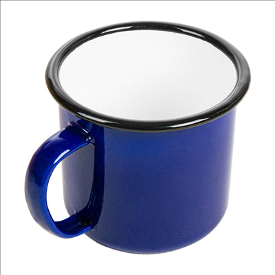 TASSES 'ENAMELWARE' 350 ML Ø 8x8 CM BLEU ACIER ÉMAILLÉ (6 UNITÉS)