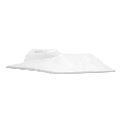 ASSIETTES CARRÉES 30,5x4 CM BLANC PORCELAINE (3 UNITÉS)