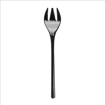 MINI FOURCHETTES RÉUTILISABLES 10 CM NOIR PS (4000 UNITÉS)