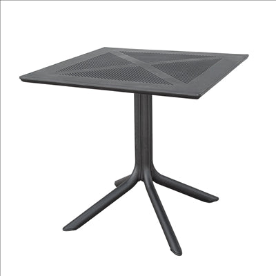 TABLE CARRÉE 'SUPRA-TEK' 80x80x75 CM NOIR PP (1 UNITÉ)