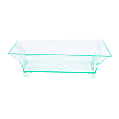 MISES EN BOUCHE RÉUTILISABLES "CARRÉ" 6,3x6,3x1,5 CM VERT D'EAU PS (720 UNITÉS)