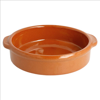 RÉCIPIENTS EN FAÏENCE AVEC ANSES 450 ML Ø 15x4,5 CM MARRON ROUGEATRE CERAMIQUE (20 UNITÉS)