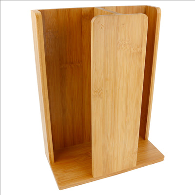PORTE VERRES ET COUVERCLES 23x12x30 CM NATUREL BAMBOU (1 UNITÉ)