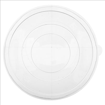 COUVERCLES BAS POUR SALADIERS 224.33-215.05 'BIONIC'  Ø 18x1 CM TRANSPARENT PET (600 UNITÉS)