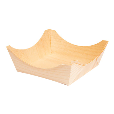 BARQUETTES EN FEUILLE DE PEUPLIER 8x8x3,5 CM NATUREL BOIS (100 UNITÉS)
