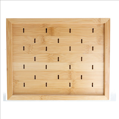 PLATEAU POUR 25 PICKS "GOLF" 25x20x2 CM NATUREL BAMBOU (1 UNITÉ)